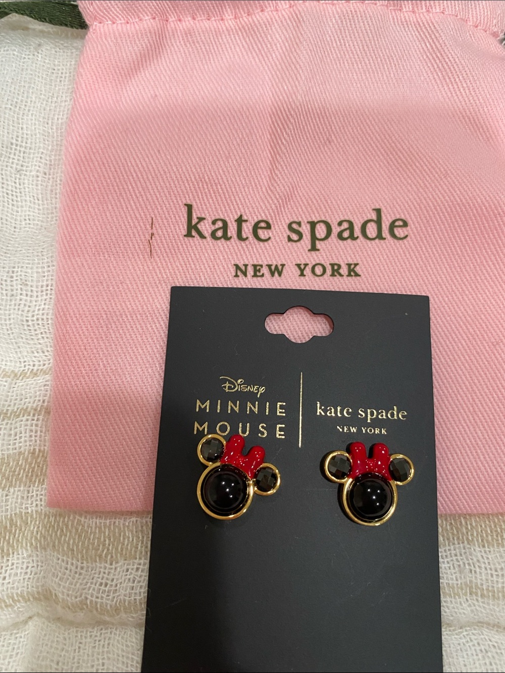 Kate Spade Minnie Mouse Earrings and Necklace - Picture 2 of 9